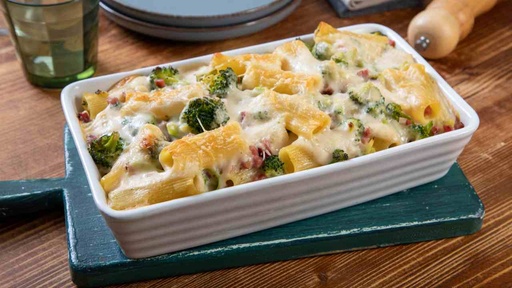 [30001] Mezze maniche cacio, pepe, broccoli e salsiccia