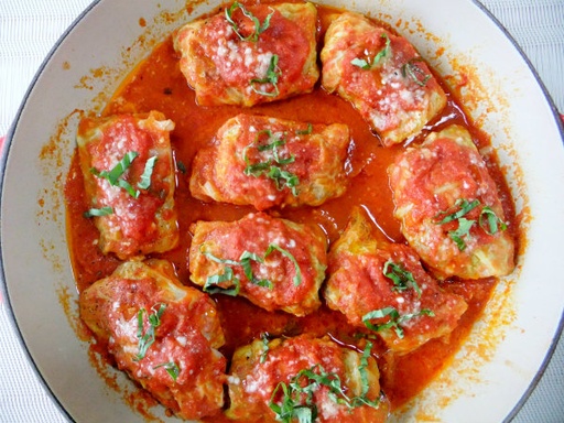 [30032] Involtini di verza alla pizzaiola olive e capperi